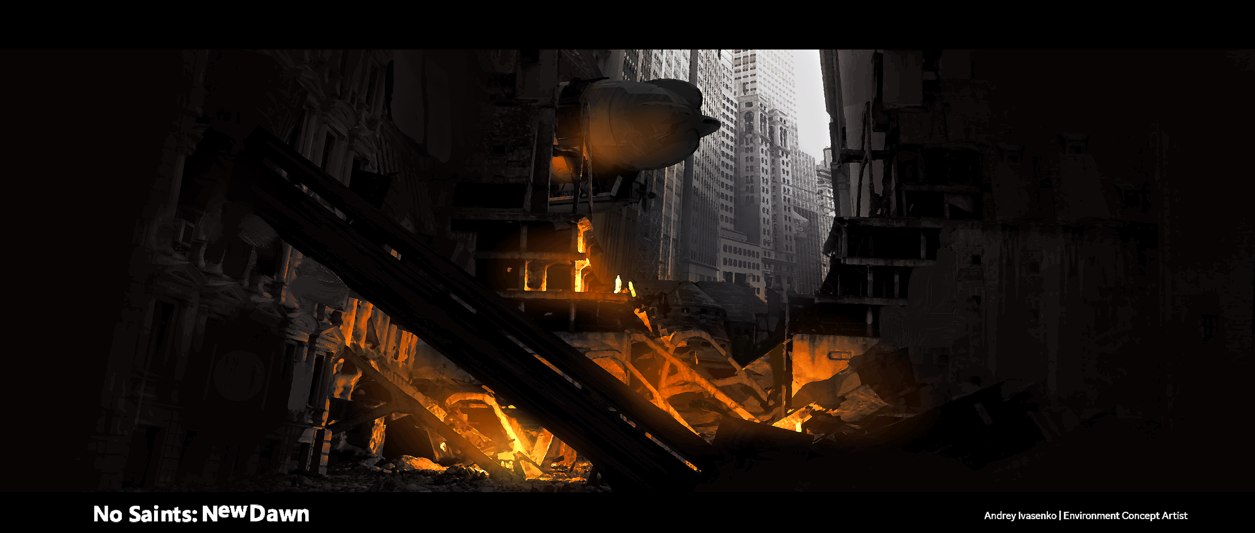 Destroyed cityscape